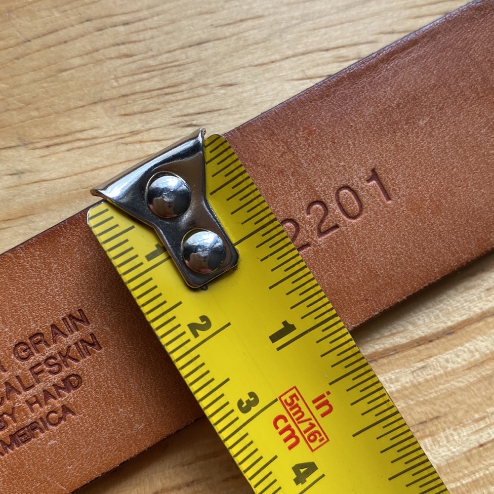 Belt Brown color Martin Dingman brand Alligator-Grain Leather Size 38 pre-owned - Picture 15 of 15